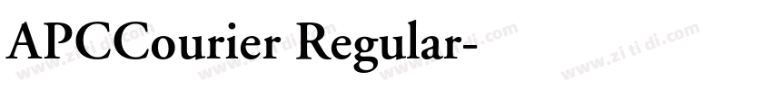APCCourier Regular字体转换